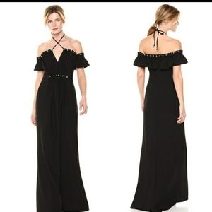 ZAC ZAC POSEN EMBELLISHED PEARL BLACK DRESS. NWT SIZE 8